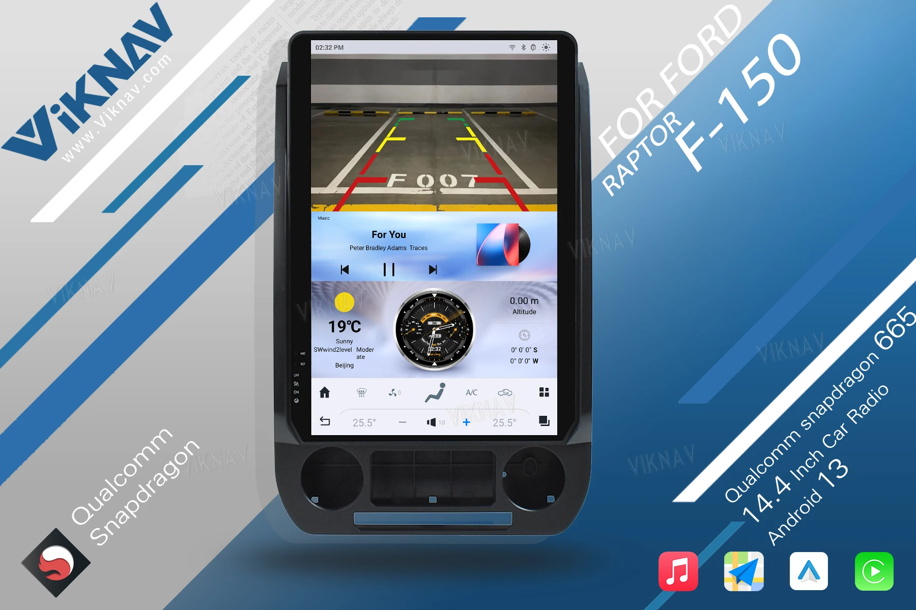 VIKNAV 14.4 " Android Car Radio For Ford F250 F350 F450 2015-2020 Carplay Android Auto