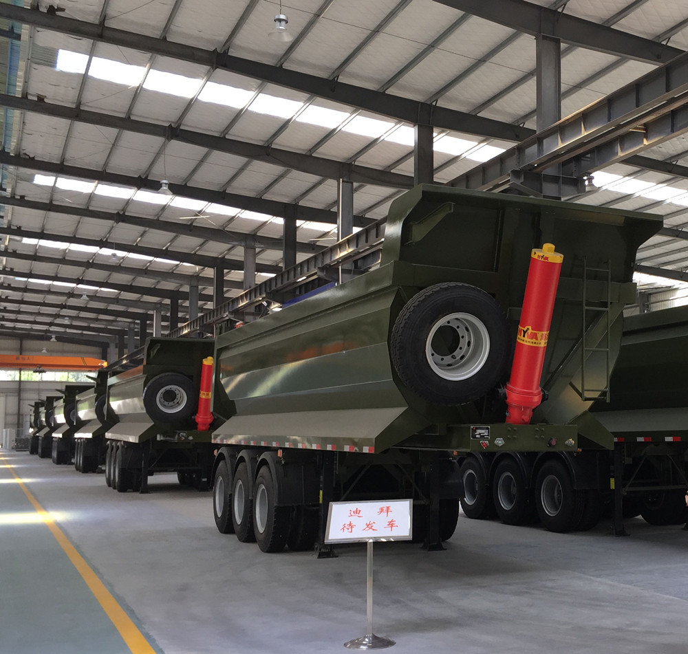 U Shape Rear Tipper Trailer to Kenya with 11.00r20/12r22.5 Tire Size and Fuwa Axle