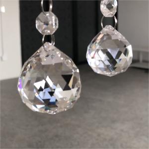 Quality 30-40mm Faceted Cut Clear Glass Crystal Ball Prism Pendant Hotel Decoration Beautiful Crystal Accessories wholesale