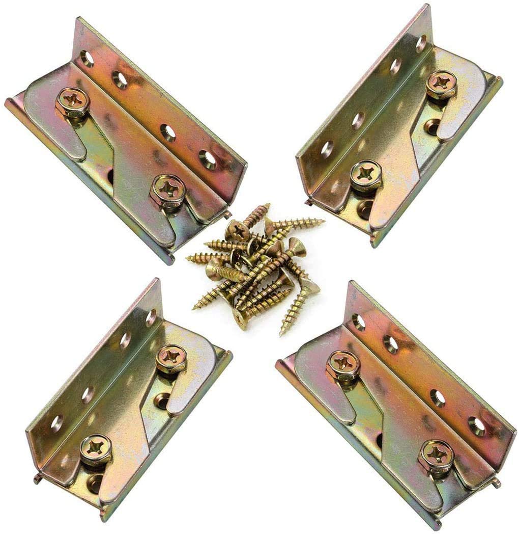 0.52kg Wooden Bed Rail Hooks Durable Hardware for Home Furniture Improvement Projects