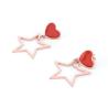 Buy cheap Rose Gold Pentagram Drop Earring for Women, Red Shell Stud Stainless Steel from wholesalers