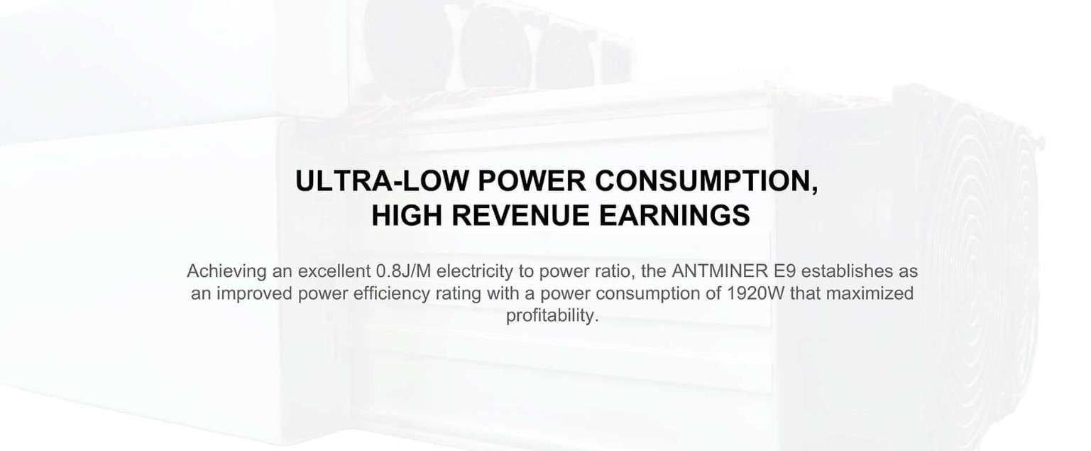 Bitmain Antminer E9 2400MH/S 1920W Ethash Asic Mining Machines