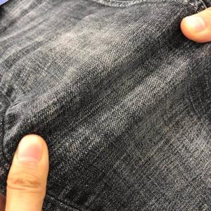 Quality Stone Washed Super Stretch Cotton Dualfx T400 Lycra Denim Jeans Fabric Sulfur Black wholesale
