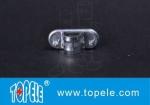Galvanized Steel Spacer Bar Saddle With Base / 20mm Diameter Conduit Clamp
