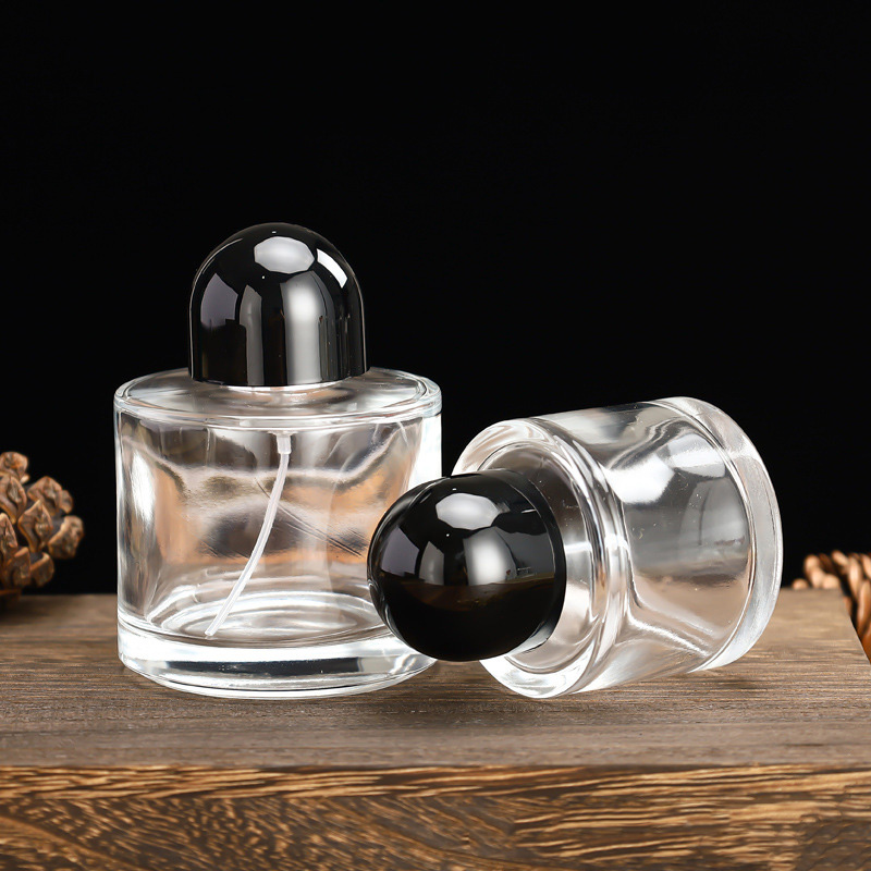 Unique Design 30ml 50ml 100ml Round Small Custom Refillable Empty Spray Glass Perfume Packaging Bottle with Box Luxury