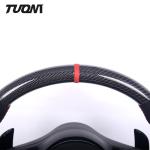 Red Stripe Mercedes Benz Steering Wheel Carbon Fiber Luxury Alcantara