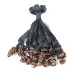 Human Hair Funmi Hair Weave Double Drawn Indian Remy Hair Weft Hair Extensions