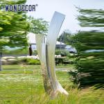 Outdoor geometric metal art craft forging stainless steel sculpture