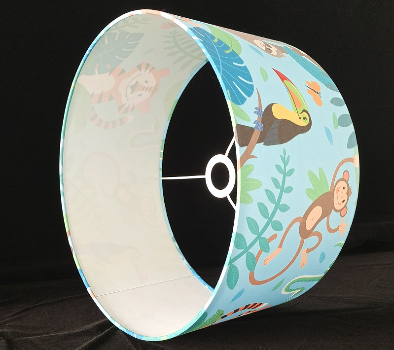 Cartoon Tiger Printed Kids Bedroom Lampshades D350mm H220mm