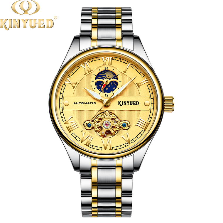 KINYUED men's automatic mechanical watch tourbillon waterproof mechanical wristwatches