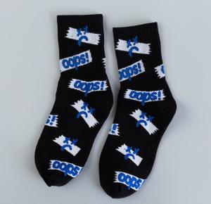 Quality OEM Customized Logo Trendy Mens Socks With Jacquard / Printing / Embroidery Pattern wholesale