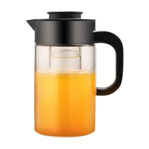 Quality Food Grade Hand Blown 1500ml Glass Water Pitcher wholesale