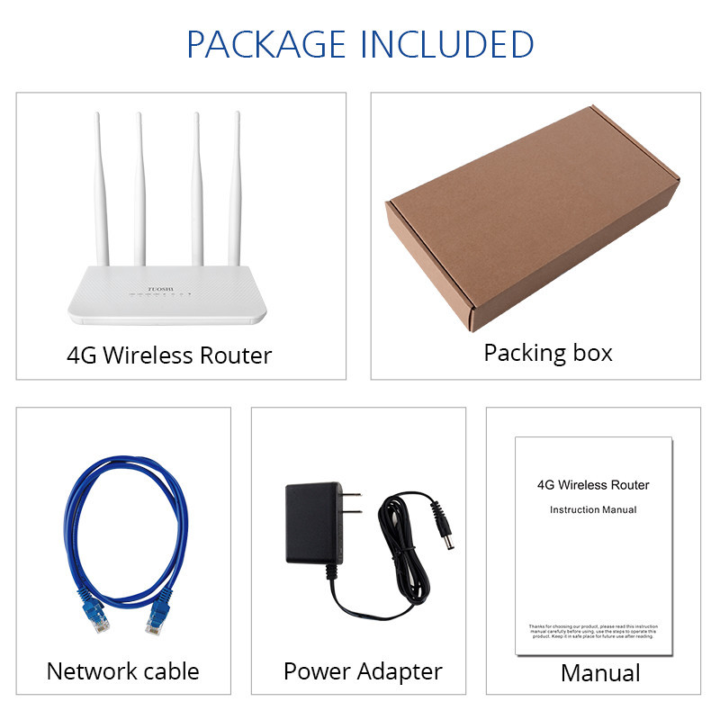 FDD TDD Cat 4 Detachable Antenna 4G LTE Router 300Mbps Wireless Wifi CPE Modem Ethernet Wan