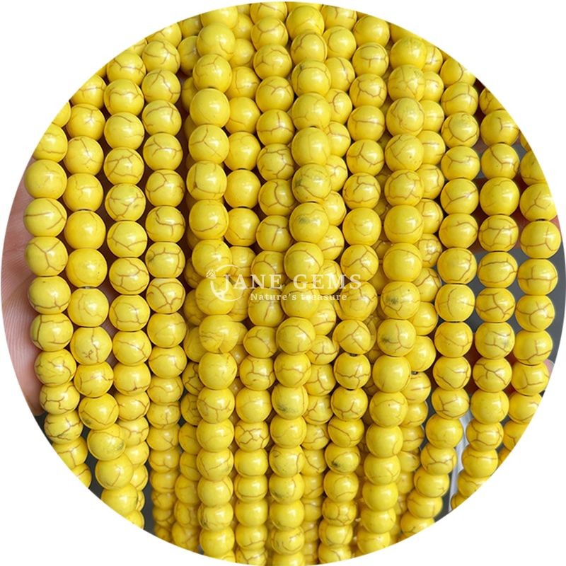 Wholesale Howlite Round Stone Loose Beads Turquoise Loose Beads Round Beads Spacers For Jewelry Making