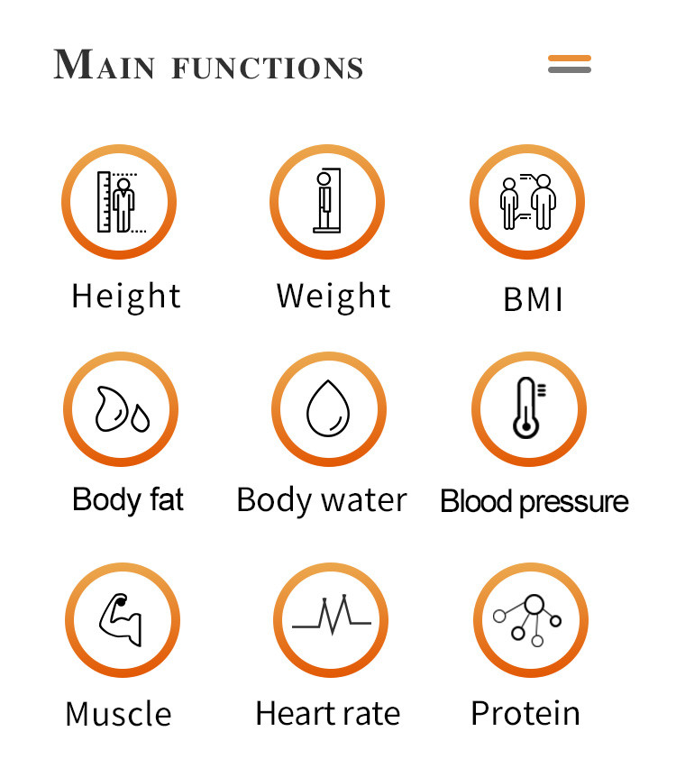 Multifunction Height Weight BMI Blood Pressure Machine Body Fat Composition Scale