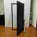 Lock System Customized Aluminium Double Hinged Doors Aluminum Blade Shutter Door