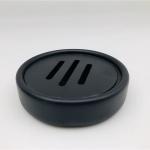 Mat Black color round Polyresin Bathroom Accessories with black ABS parts