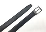 Classic Black 1-3/8 Inch Mens Leather Dress Belt