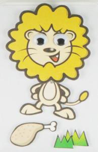 Quality ECO Friendly Colored 3D Cartoon Stickers Lion Printed For Gifts Self Adhesive wholesale
