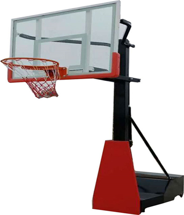 Manual Hydraulic Basketball Frame with 120*80cm Boards and 205-275cm Lifting Height