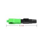 Sc APC Fast Fiber Optic Cable Connectors , Green Ftth Connector