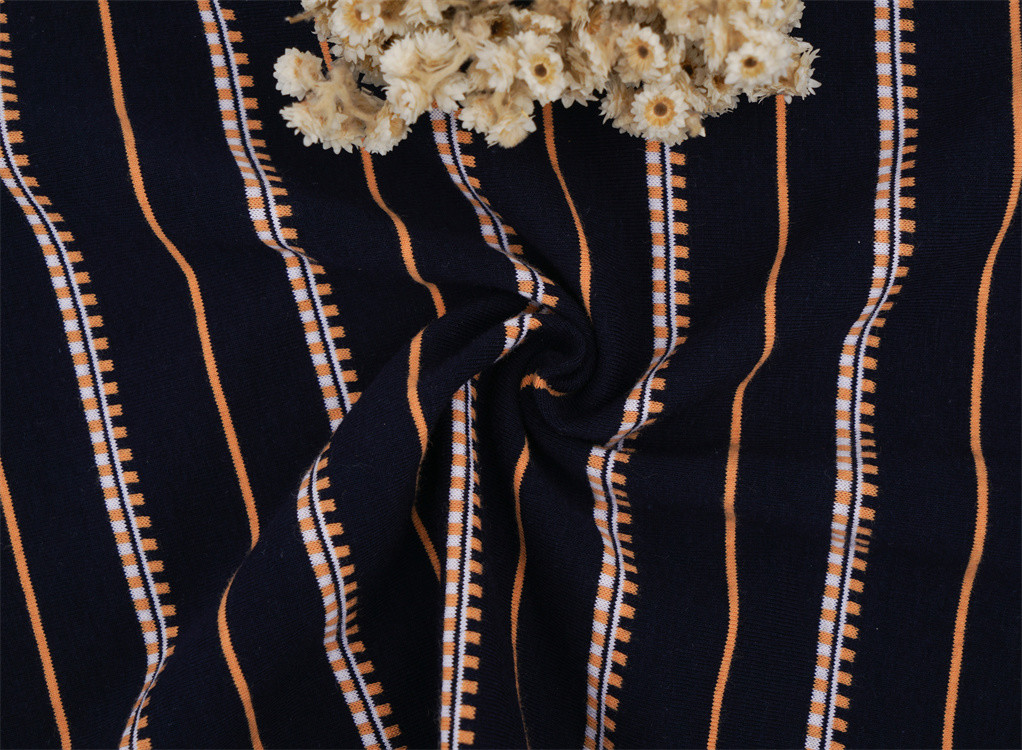 Soft And Skin-Friendly Durble Striped Knit Fabric For Casual Wear
