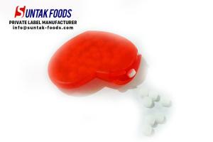 Quality Customized Sugar Free Sweets Refresh Mint For Party , Love Heart Holder wholesale