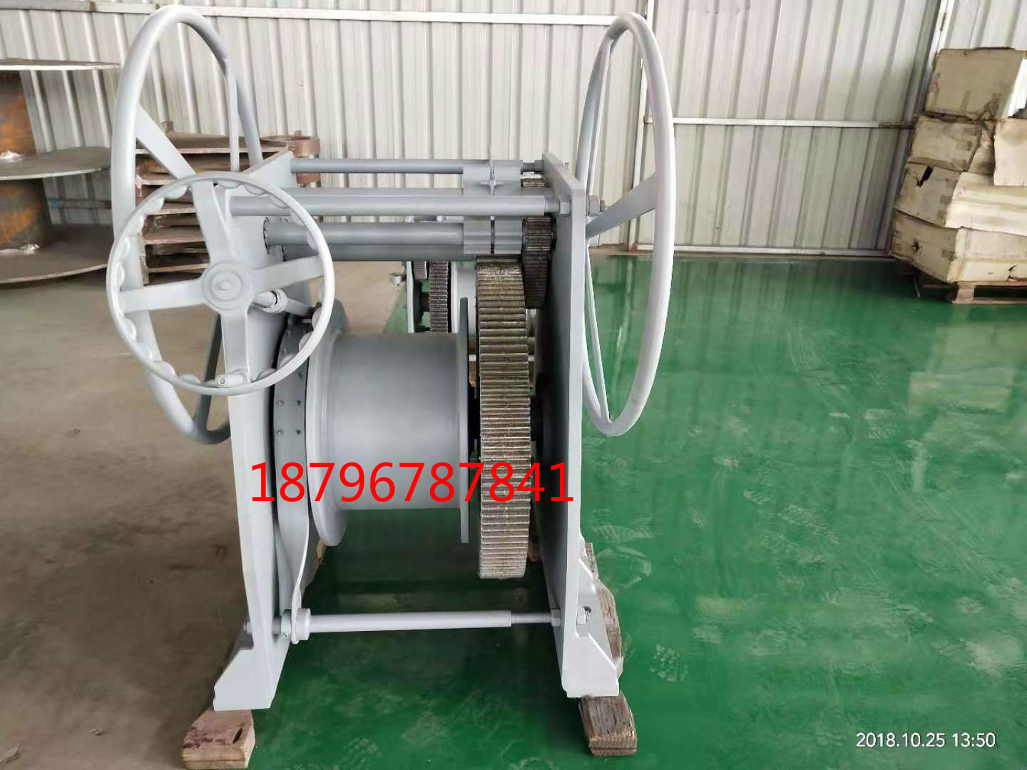 24mm wire rope and 50m wire length 50KN marine winch hand winch
