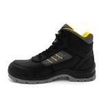 Mens Genuine Leather Boots Black Heavy Duty Safety Boots Slip Resistant