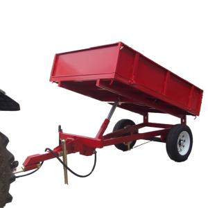 Quality 18hp Tractor Hydraulic Dump Small Agricultural Trailer 350mm Durable wholesale
