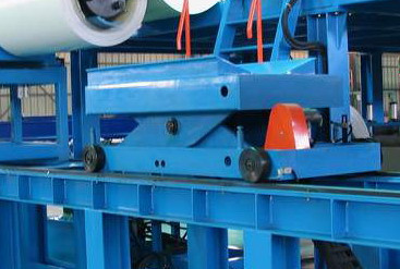 5.5KW PLC Control PU Sandwich Panel Production Line With Automatic Manual Spray Gun