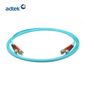 Quality ST/UPC To FC/UPC DX OM3 Aqua Fiber Patch Cable 0.9mm for Data Center wholesale
