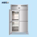1000L Stainless Steel Freezer For Meat 4 Doors Fan Cooling Vertical Kitchen