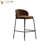 Modern Comfortable Luxury Contemporary Bar Chairs Stool Armless Metal Base 83cm