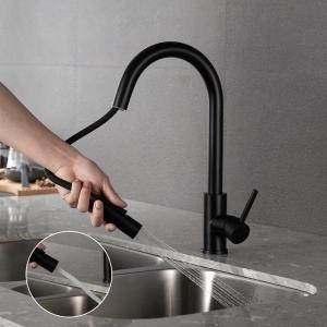Quality Brushed Stainless Steel Kitchen Tap Hot And Cold Water Dispenser Faucet wholesale