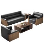 Napa Leather Office Sofa Set for Modern and Comfortable Workspace in Business