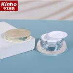 Plastic Cosmetic Cream Jar PMMA Double Wall 30g Flat 15g Cosmetic Jars