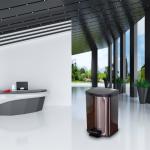 410 Stainless Steel Rose Gold 12 Litre Pedal Bin