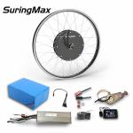 72v 3KW Rear Hub Ebike Kit , Electric Bicycle Hub Motor Kit Black / Silver Color