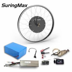 Quality 72v 3KW Rear Hub Ebike Kit , Electric Bicycle Hub Motor Kit Black / Silver Color wholesale