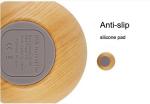 130ml Wood Grain Round Air Humidifier Ultrasonic Quiet Cool Mist Humidifier