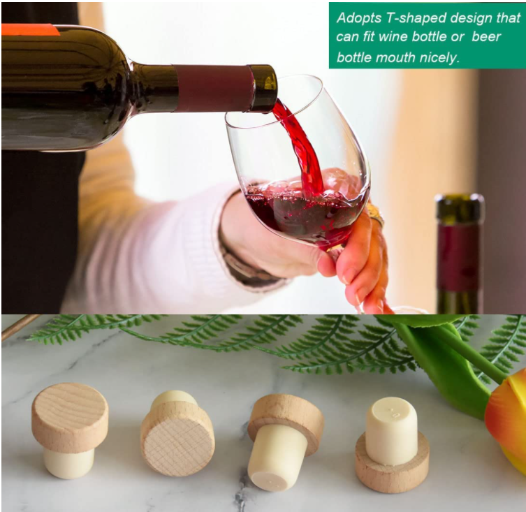 Glass Liquor Bottle High Polymer Cork Custom For T Cork Top Whisky And Brandy