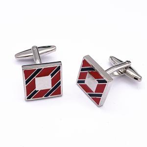 Quality Shirts Shell Enamel Cufflinks / Gold Plated Mens Personalized Cufflinks wholesale