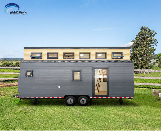Prefabricated Modular Home Tiny Home On Wheels With Light Steel Frame