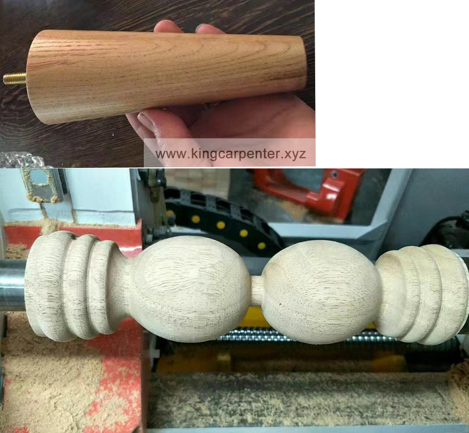 CNC Wood Turning Lathe KC1530-1 with 1 spindle working length adjustable Max. working length accept customized