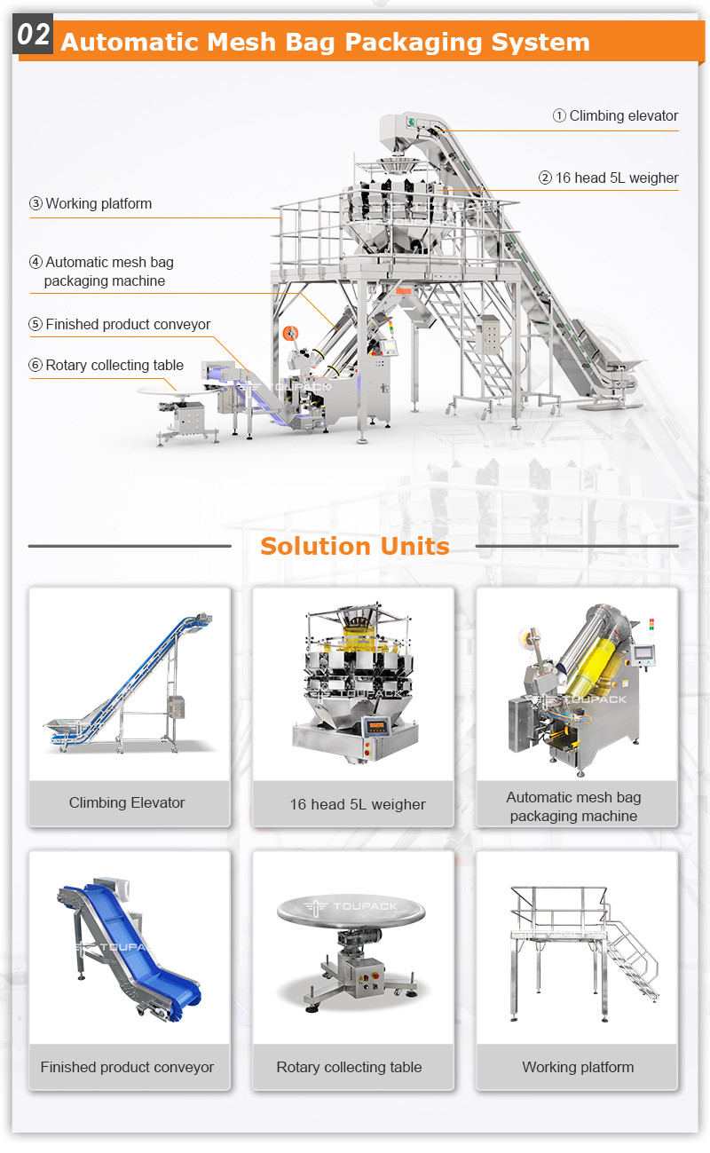 Full Automatic Nylon Net Bag Packing Machine For Fresh Potatoes Walnut Net Bag Clipping Packing Machine