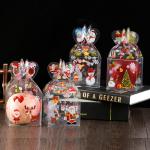 Transparent PET Foldable Candy Apple Boxes for Customized Gift Packing Christmas