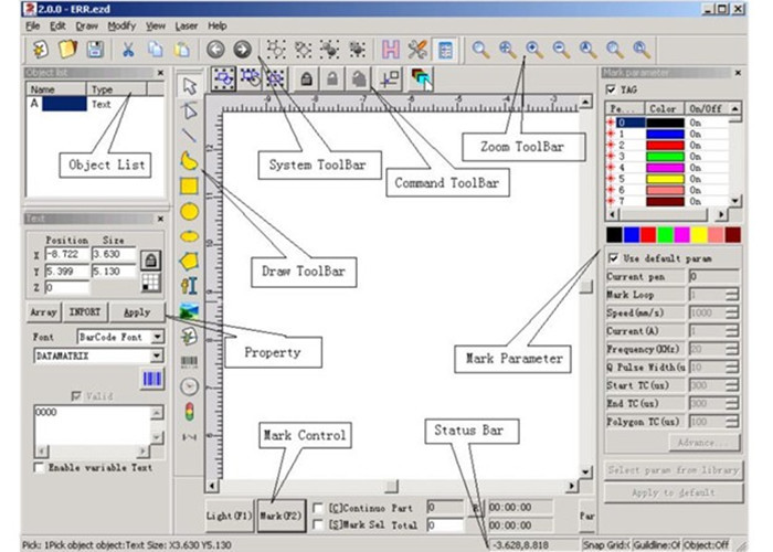 Powerful Laser Marking Software , laser engraving software Easy Operate EZCAD2