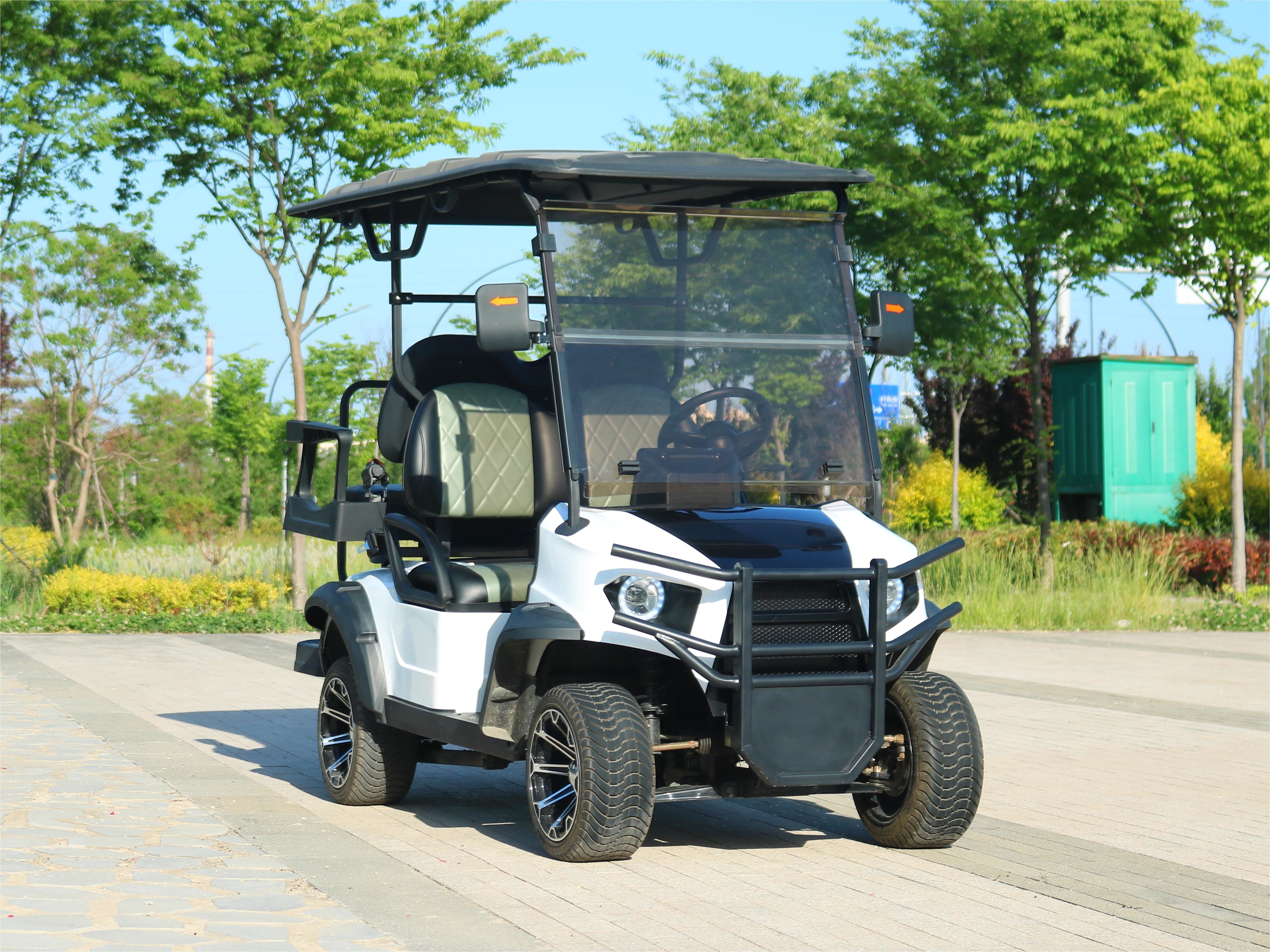 New Design 4 Seater Off Road Electric Golf Cart Lithium Battery Pu Seats Color Customized