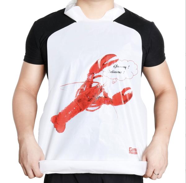 Wholesale Custom Printed Crab Lobster Seafood Cajun Boil Bib Adult Disposable